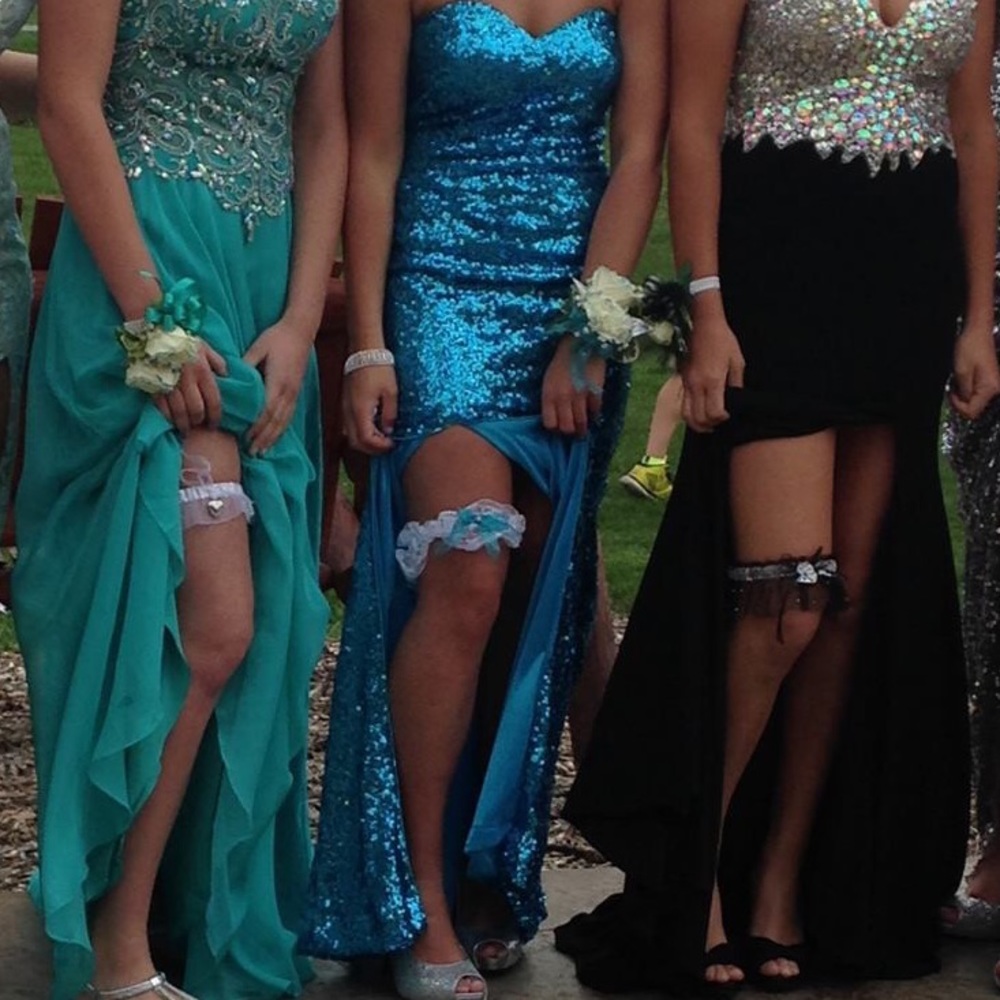 Sequined prom dress